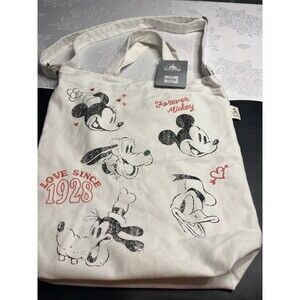 Disney Fab 5 Canvas Tote Shopping Short Handle & Adjustable Crossbody Strap